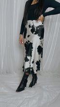 Load image into Gallery viewer, Cow Print Silk Skirt
